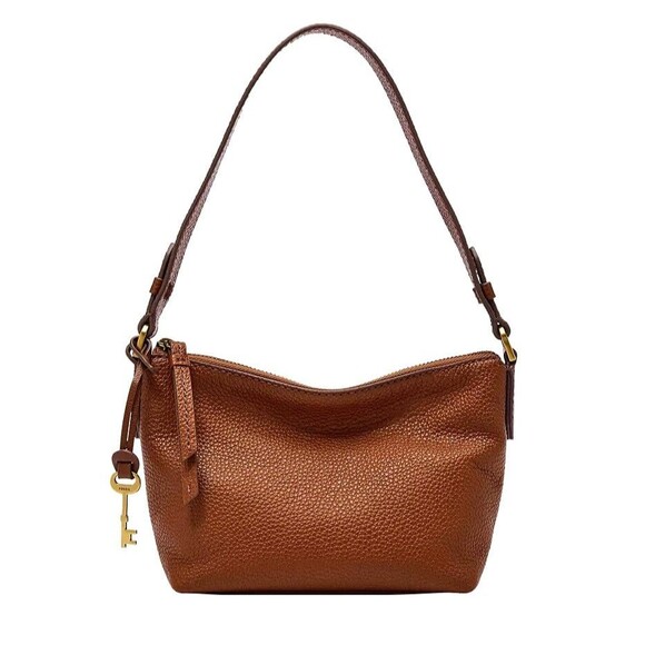 New Fossil Julianna Mini Hobo Leather Medium Brown - Picture 5 of 5